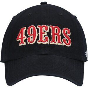 San Francisco 49ers '47 Clean Up Script Adjustable Hat - Black